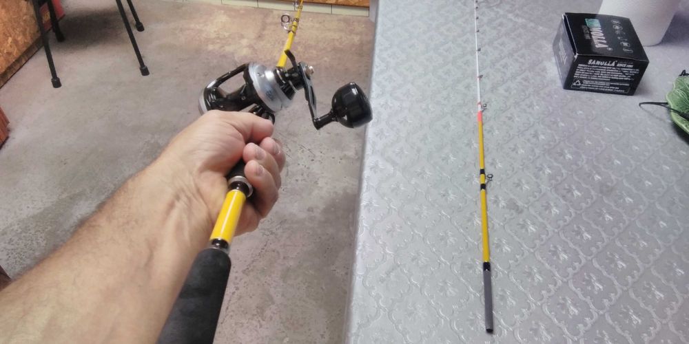 Conjuntos de casting e spinning, canas com 2 partes da frente,