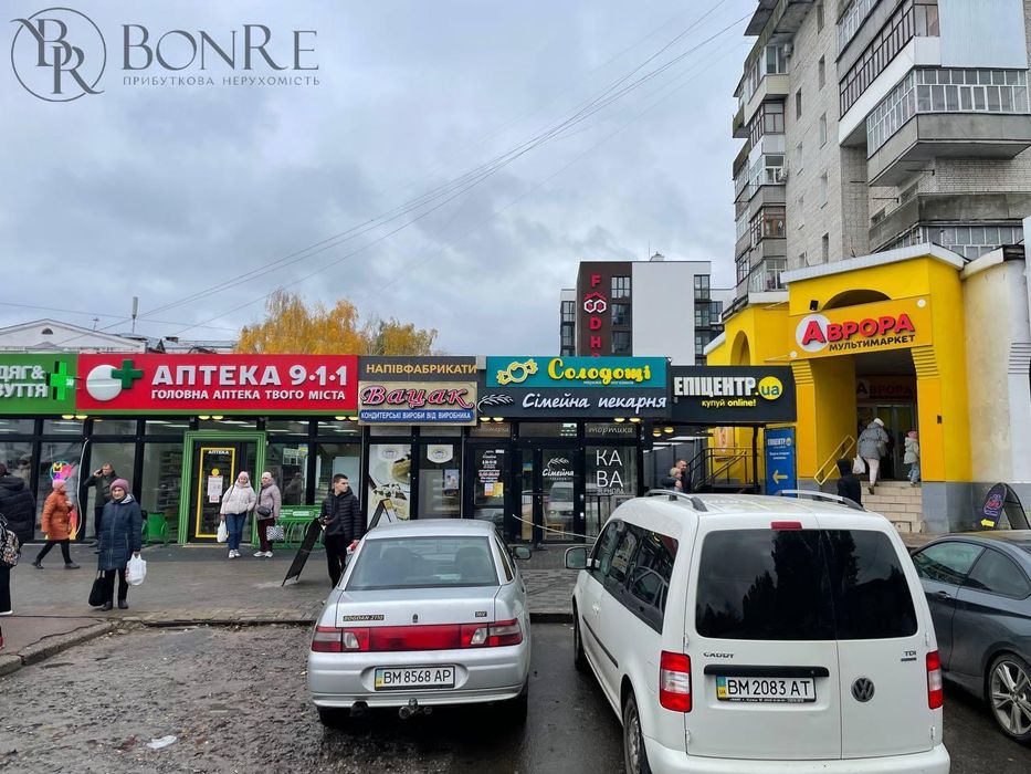 Оренда, Фасадний вхід, Торгового Приміщення, Ромни 35м2