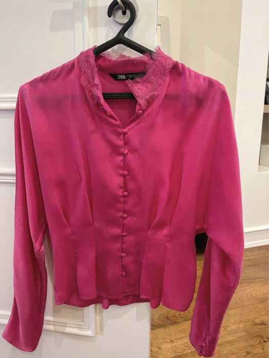 Camisa acetinada Rosa