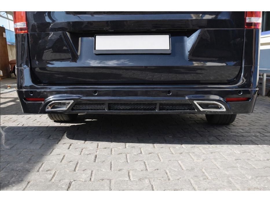 Накладка на задний бампер V2 для Mercedes Vito/V-class W447 2014- гг. Стеклопластик