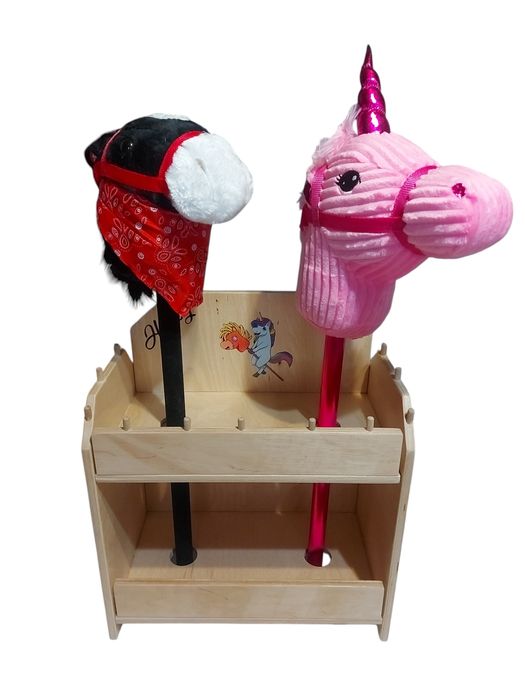 Stajnia hobby horse z dwoma konikami  Stojak PRODUCENT