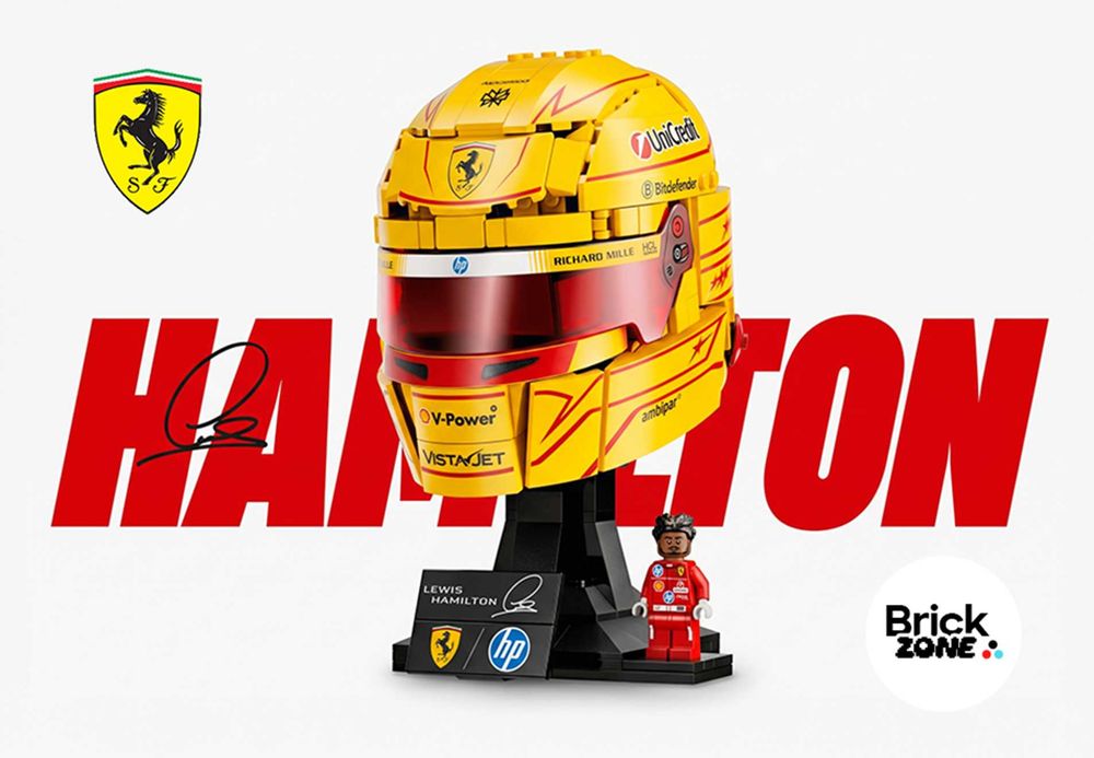 ‼️884 деталі‼️Конструктор Шолом Lewis Hamilton Scuderia Ferrari HP (43022)