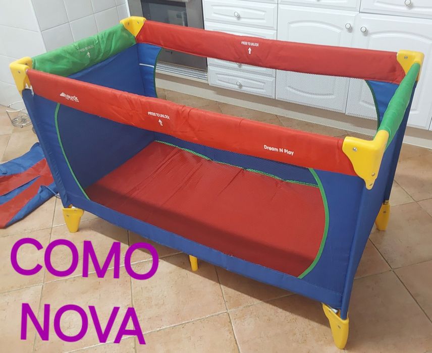 CAMA/PARQUE de VIAGEM como NOVA PARA BEBÉ.Casa Quarto Sala Cozinha.