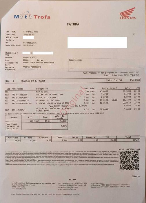 Honda Varadero 125 XL (2010) – Estado de Coleção – 17.163km