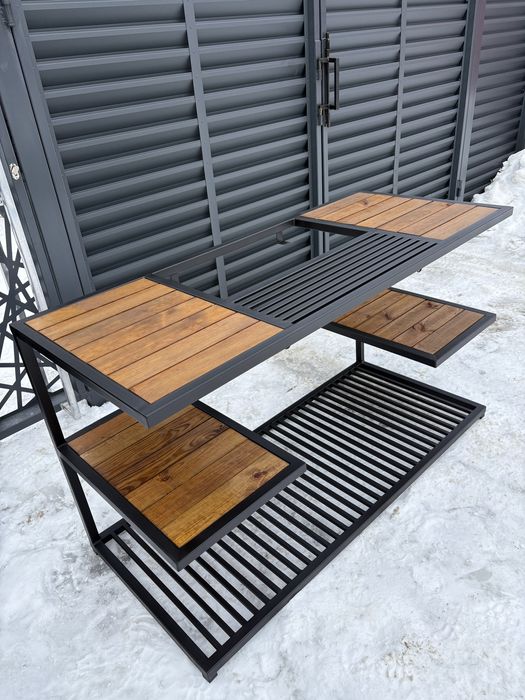 Мангал с стилі лофт на 9 шампурів