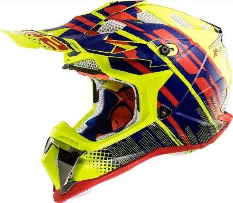 Kask Ls2 Yellow Blue Red