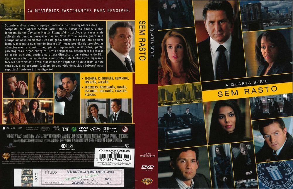 Séries Originais em DVD  -  “Sem Rasto” Temporadas 1 a 5