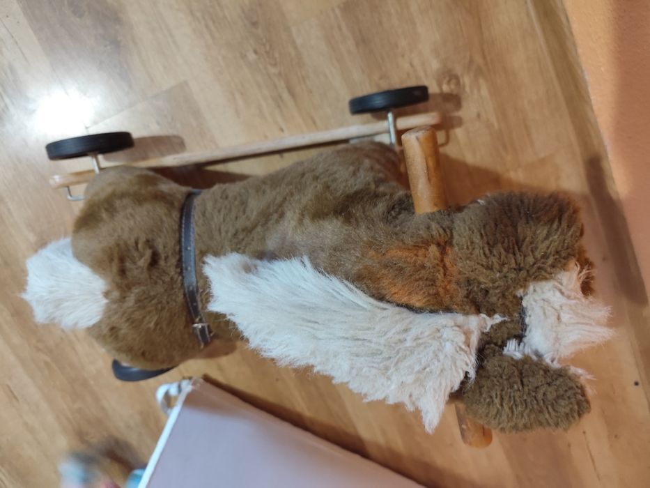 Koń na biegunach z kółkami