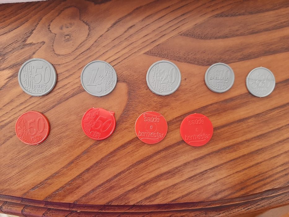 Moedas supermercado coleção
