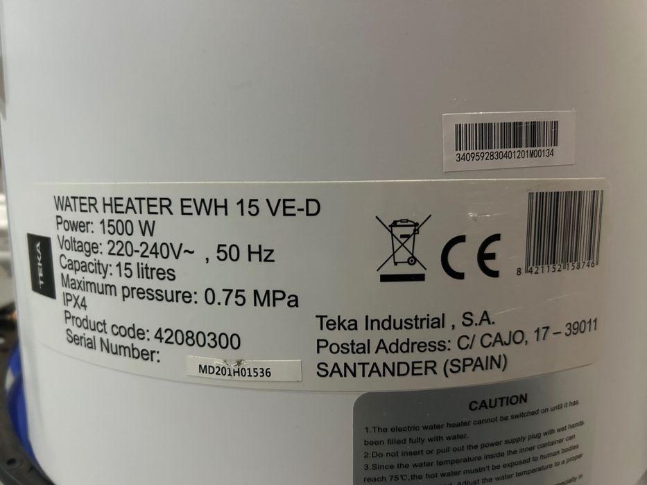 Termoacumulador 15lts