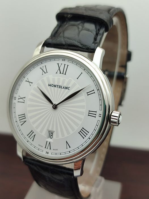 Męski Montblanc Tradition.  Idealny do garnituru  średnica 40 mm 6.5mm grubość.  Piękny stan full set