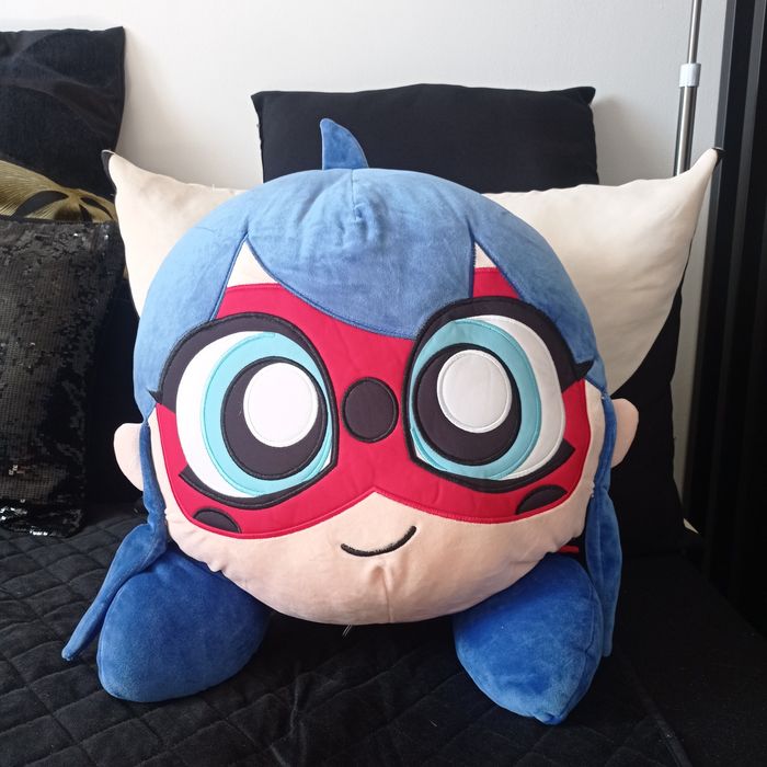 Duża poduszka Miraculum Biedronka i Czarny Kot. Maskotka 45 cm. Nowa