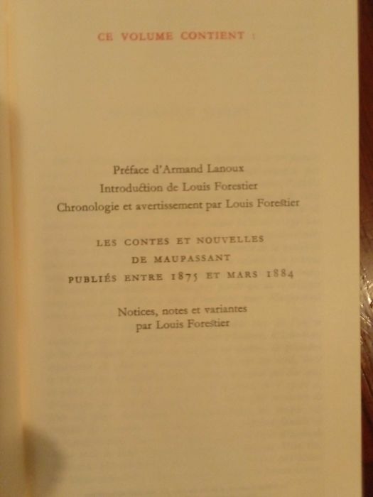 Maupassant - Contes et Nouvelles I