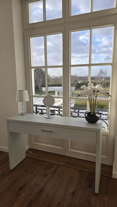 EKSKLUZYWNA Toaletka SZARA konsola biurko GLAMOUR super OKAZJA!