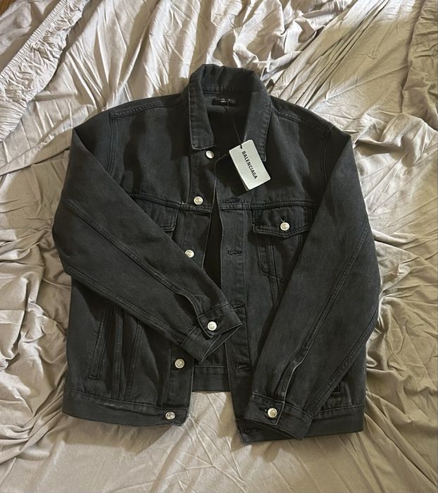 Balenciaga spray painted graffiti denim jacket