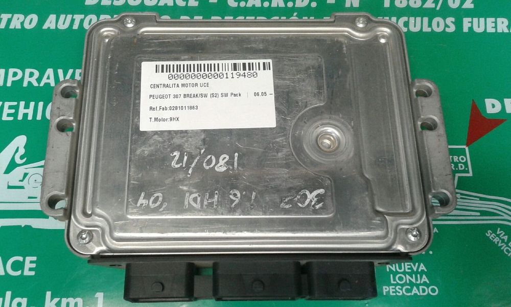 CENTRALINA MOTOR UCE PEUGEOT 307 BREAK 2006 -0281011863