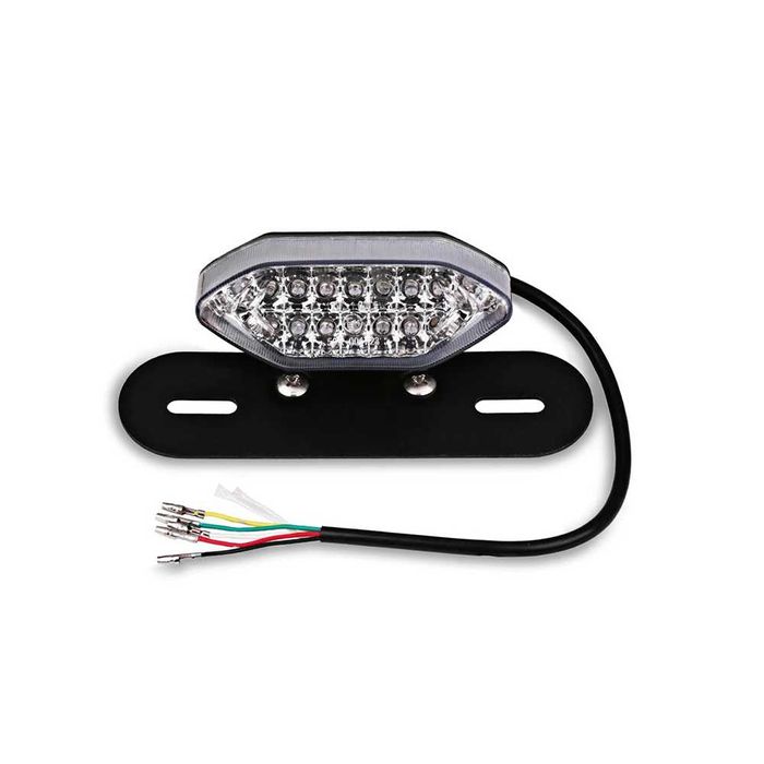 Luz traseira LED integrada para moto - Stop, travão e piscas