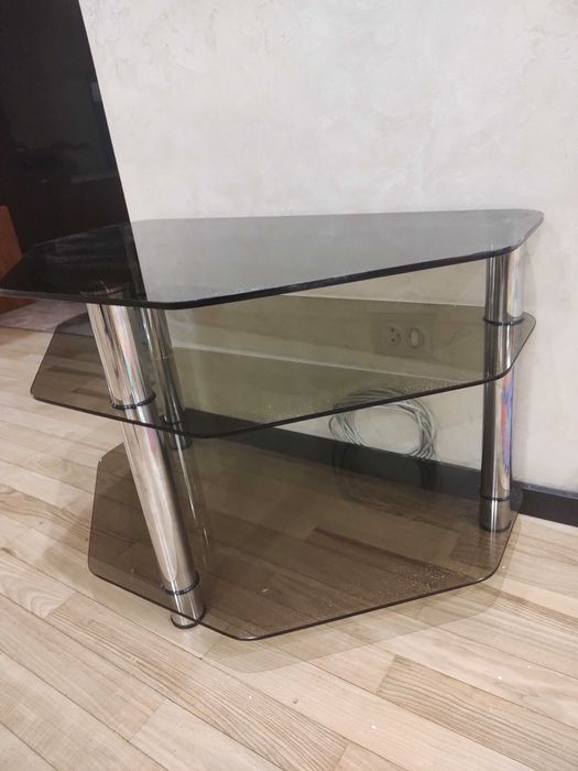 Столик скляний тумба журнальний стіл