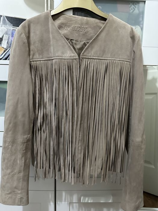 Sliczna marynarka AVIATRIX skora zamszowa.Nowa