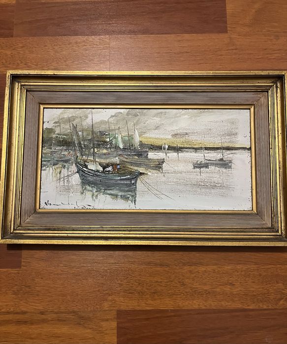 Pintura Antiga Marítima (Barcos / Cais)