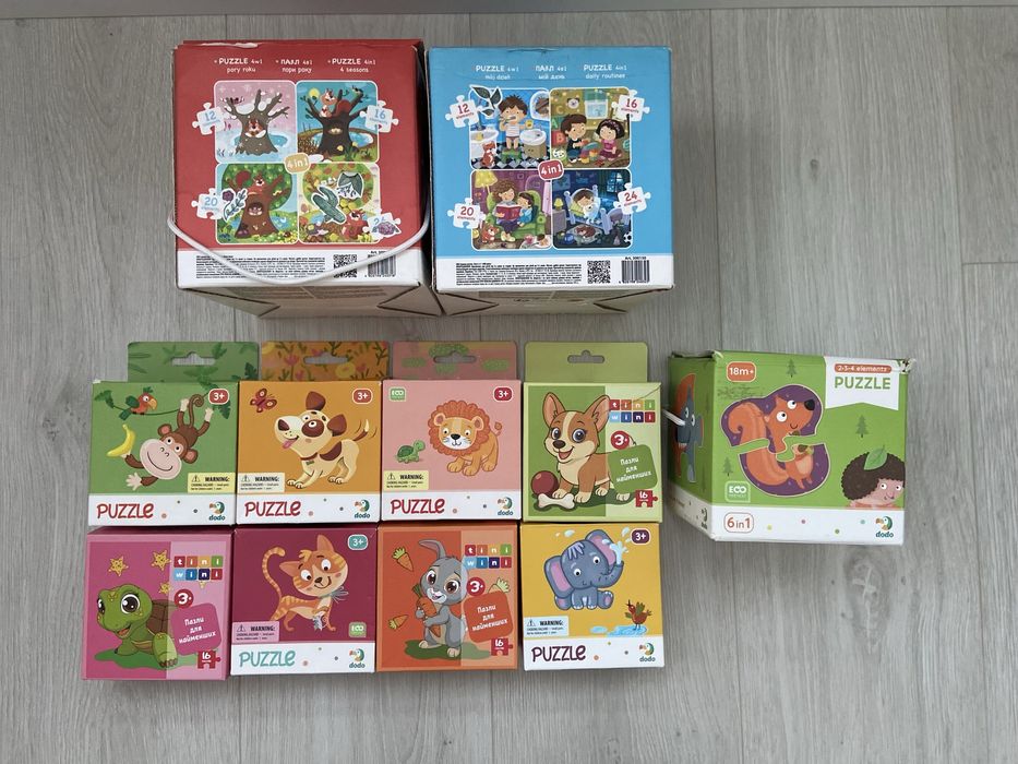 Великий лот пазлів для найменших
