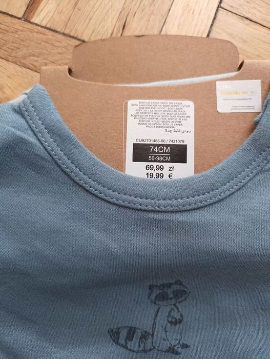 Body zestaw 3 sztuk rozmiar 62 NOWE