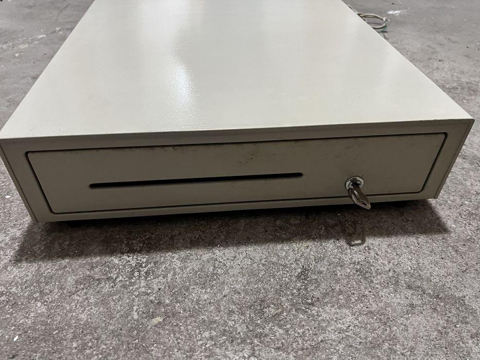 Caixa/gaveta para máquina registadora em metal