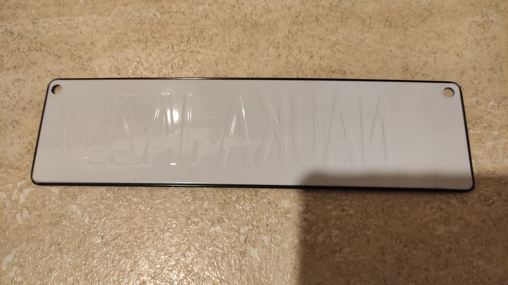 Tablica rejestracyjna metalowa nauka jazdy wózek rower