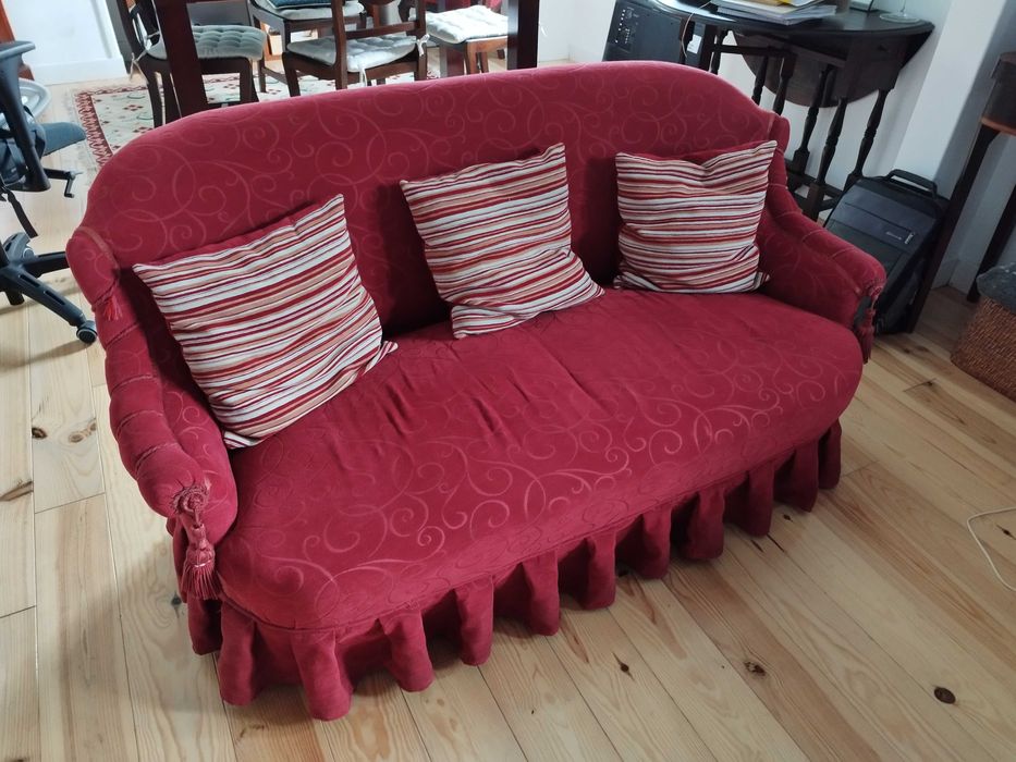 Conjunto sofá + 2 senhorinhas