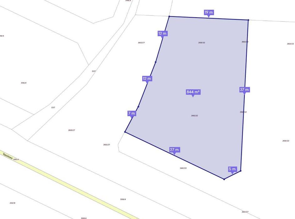 Działka budowlana w Podgórzynie z warunkami zabudowy 844 m2