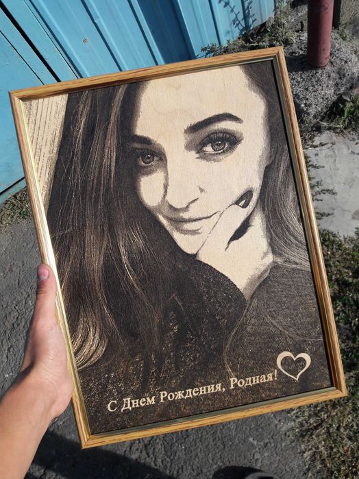 Выжигание портретов на дереве/випалювання портретів/фото на дереві