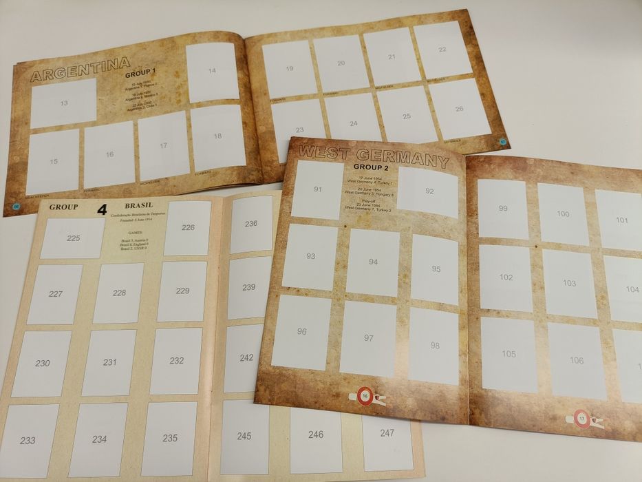 Set Uruguay 30 + Swiss 54 + Sweden 58 WORLD CUP SOCCER ALBUMS