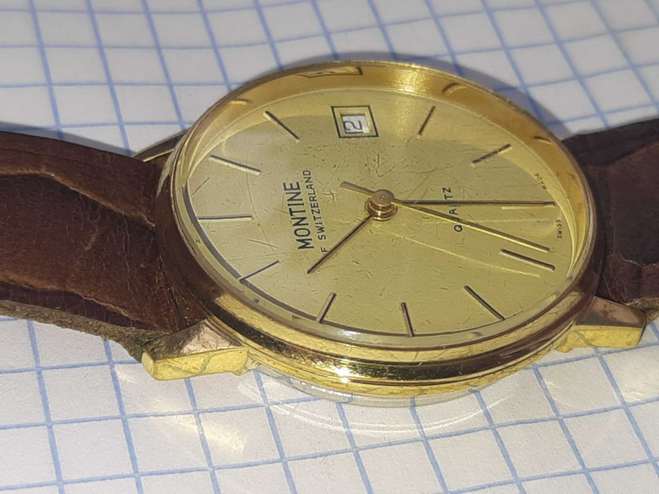 Годинник швейцарський чоловічий Montine Класика в позолоті