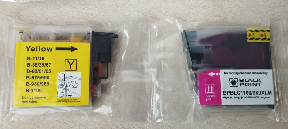 3 sztuki Tusze Catrige nr 1100 /980 NOWE do drukarki Brother MFC-295CN