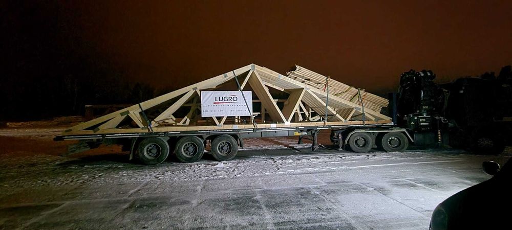 Wiązary dachowe MiTek C24 na blachy kolczaste, bindry