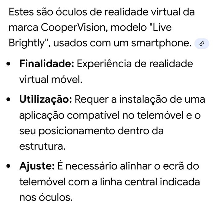 Oculos de realidade virtual de smathphone.