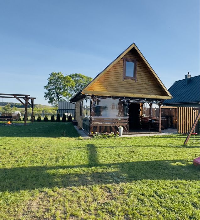 Domek z balia na Mazurach nad jeziorem do wynajecia