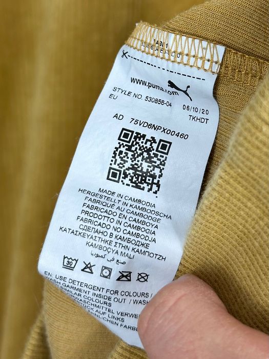 Sztruksowa bluza Puma; crewneck