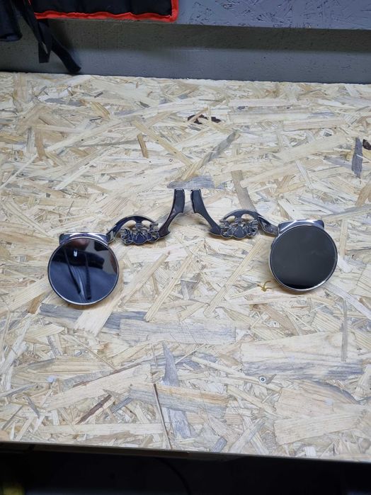 lusterka czaszka chrom chopper harley