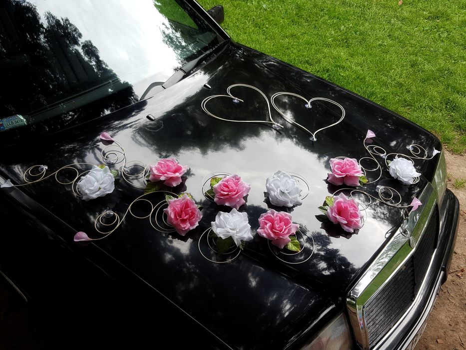Dekoracja samochodu ozdoby na auto do ślubu SERCA