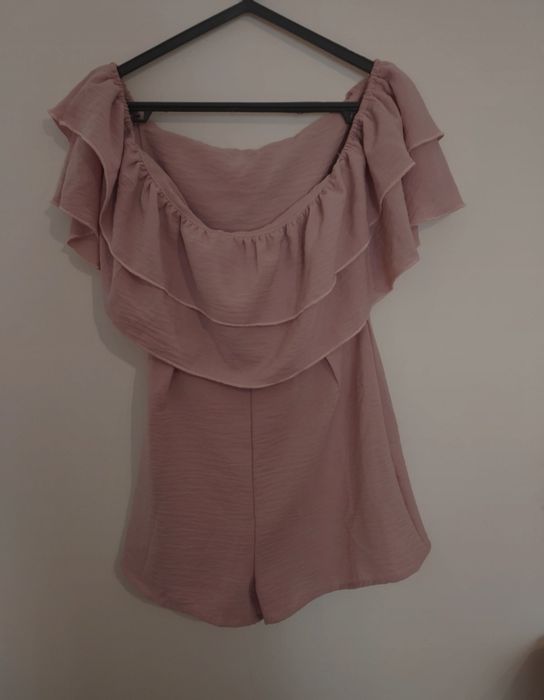 Macacão calções rosa