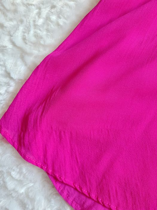 Różowa sukienka | 100% wiskoza | asymetryczna | kopertowa