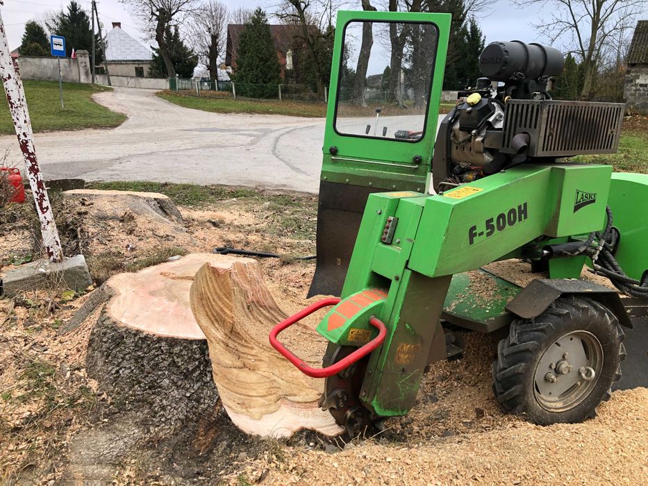 Frezowanie pni korzeni usuwanie karp karczowanie Frezarka LASKI F500H