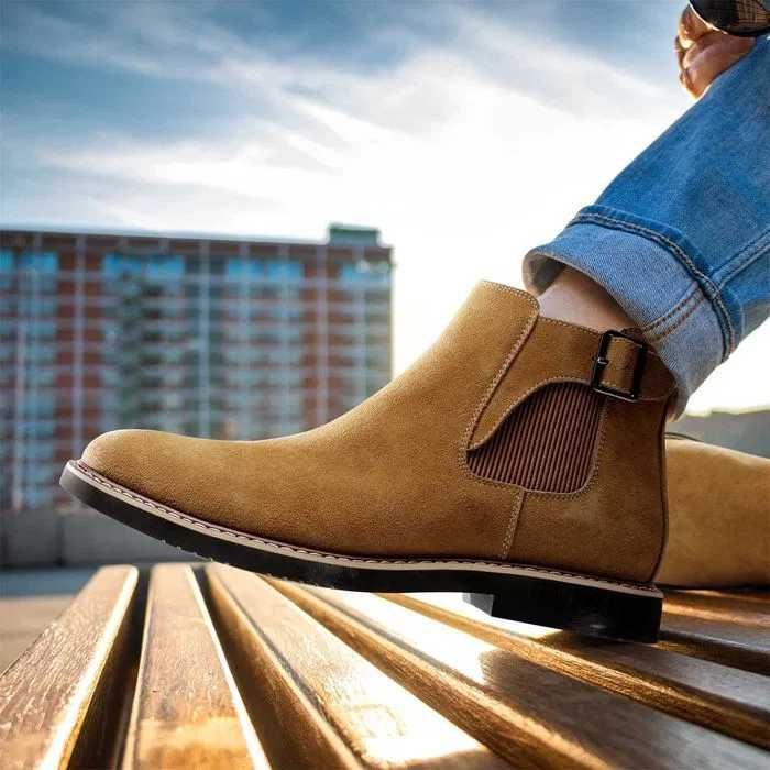 Nowe buty męskie / botki / sztyblety / obuwie / khaki / R-44 !3433!