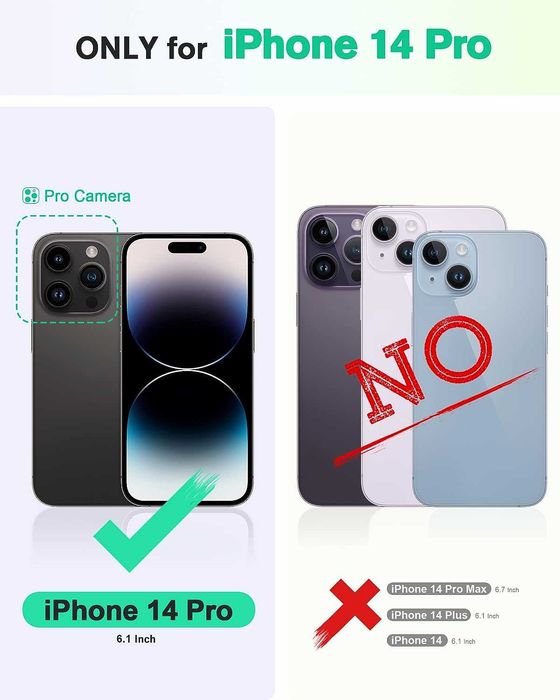 TUCCH iPhone 14 Pro etui skórzane magnetyczne Portfel RFID  czerowne