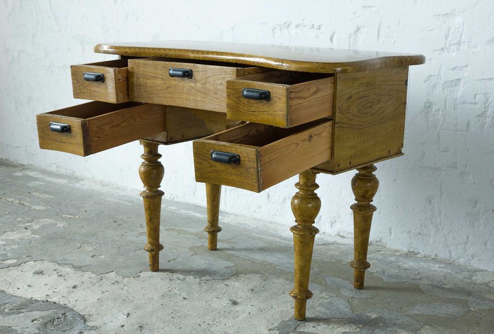 Stare biurko antyczne drewniane vintage retro toaletka