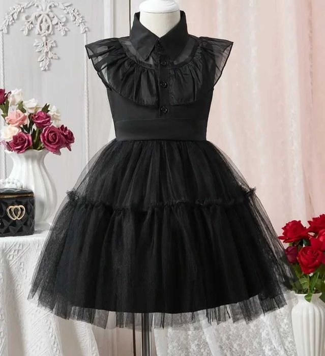 Wednesday Addams nowy strój, r  122/128 przebranie