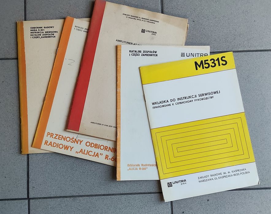 Instrukcje serwisowe UNITRA