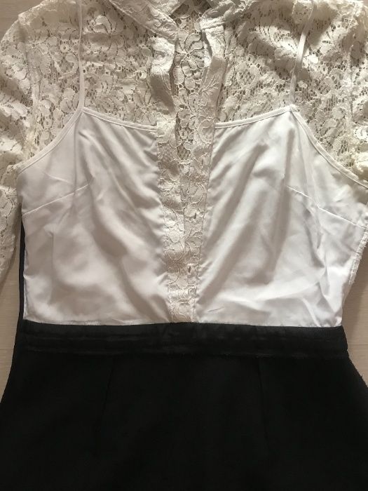 Vestido Morgan com renda branca