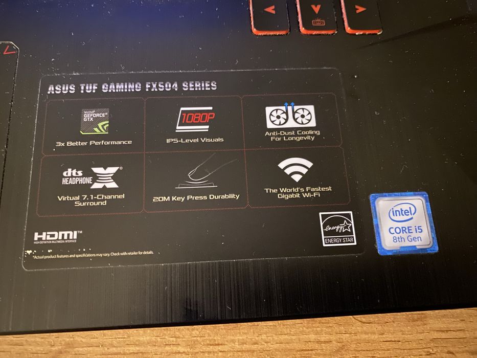 ASUS TUF FX504GE – i5 / GTX 1050 Ti / 32 GB RAM DDR 4 / SSD 1.25TB